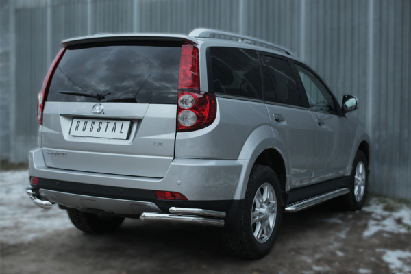 Фото Защита заднего бампера уголки d63(секции) d42 (секции) GREAT WALL Hover H3 2014-