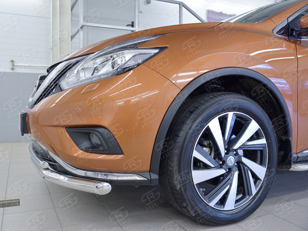 Фото Защита переднего бампера d63 секция-d42 дуга NISSAN MURANO 2016