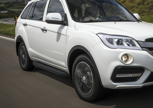 Фото Пороги алюминиевые Rival "Premium-Black" для Lifan X60 2016-