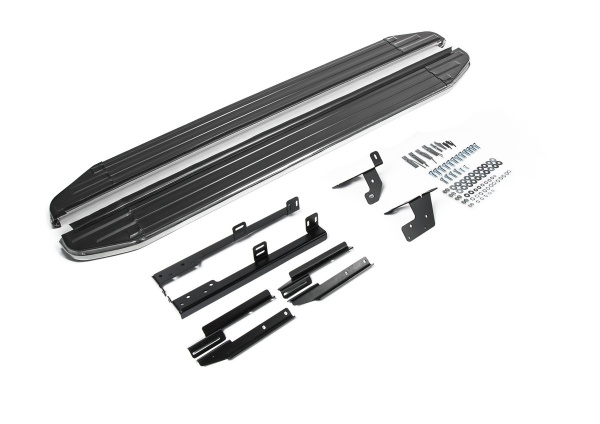 Фото Пороги алюминиевые Rival "Premium" для Nissan X-Trail 2007-2011-2015