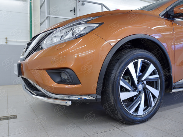 Фото Защита переднего бампера d42 секция NISSAN MURANO 2016