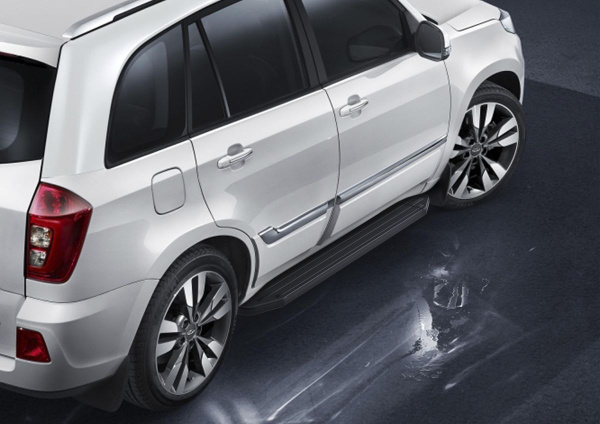 Фото Пороги алюминиевые Rival "Premium-Black" для Chery Tiggo 3 2017-