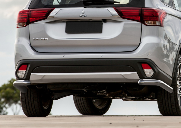 Фото Защита заднего бампера d57 уголки Mitsubishi Outlander 2015-