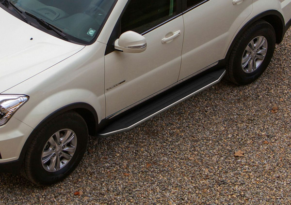 Фото Пороги алюминиевые Rival "Premium" для Ssang Yong Rexton 2007-2012-2016