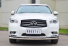 Защита переднего бампера d63 (секции) d42 (дуга) INFINITI JX35-QX60 2013-2016