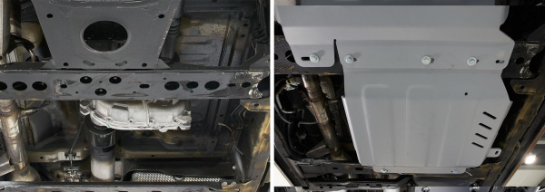 Фото Защита РК Rival для Mercedes-Benz X-Class 4WD 2018-н.в., алюминий 4 мм, с крепежом, 333.4167.1