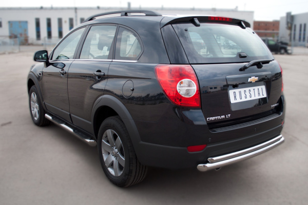Фото Защита заднего бампера d63/42 (дуга) CHEVROLET Captiva 2011-2013