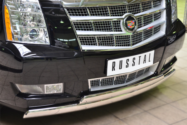 Фото Защита переднего бампера d75х42 (дуга) d75х42 (дуга) CADILLAC Escalade 2007-2015