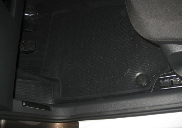 Комплект ковриков салона и багажника Rival для Volkswagen Polo V седан 2010-2015 2015-н.в., полиуретан, с крепежом, с перемычкой, 6 шт., K15804003-2