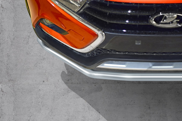 Фото Защита переднего бампера одинарная 51 мм (НПС) Vesta SW Cross 2017-