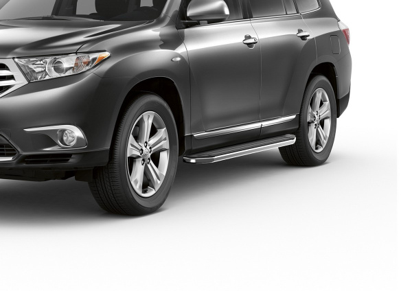 Фото Пороги алюминиевые Rival "Premium" для Toyota Highlander 2007-2010-2014