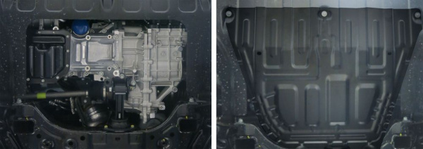 Фото Защита картера и КПП Автоброня для Hyundai Accent, V - 1,6; АКПП 2017-