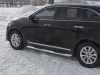 Пороги труба d76 с накладкой (вариант 3) KIA SORENTO PRIME 2018-