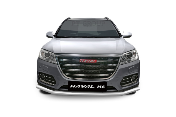 Фото Защита переднего бампера одинарная Ø63мм (НПС) HAVAL H6 2014-