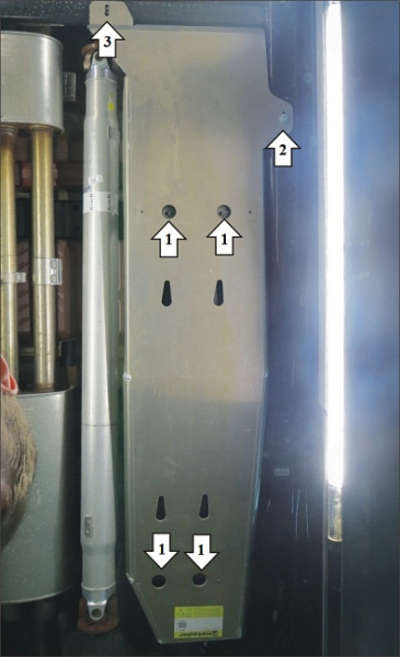 Фото Защита топливного бака алюминиевая Мотодор Ford F-150 Raptor SuperCrew 2017-2021