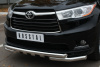 Фото Защита переднего бампера d63 (дуга) d63 (уголки)+клыки TOYOTA Highlander 2014-2016