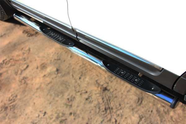 Фото Пороги труба d76 с накладкой (вариант 2) FORD EXPLORER 2012-2016