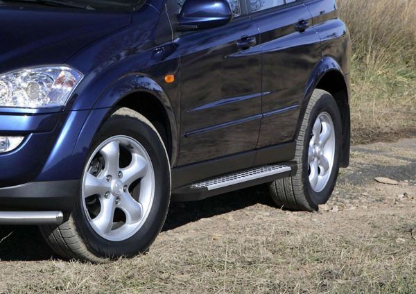 Фото Пороги алюминиевые Rival "Bmw-Style" для Ssang Yong Kyron 2007-