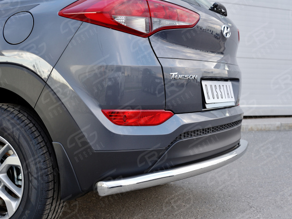 Фото Защита заднего бампера d63 секция (кроме Hi-Tech) HYUNDAI Tucson 2015-2017