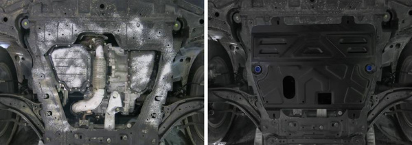Фото Защита картера и КПП Автоброня для Nissan Qashqai V - 1,6; 2,0 2006-2014