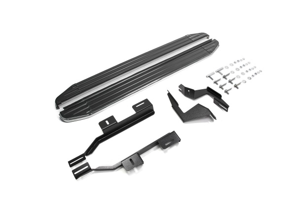 Фото Пороги алюминиевые Rival "Premium" для Land Rover Freelander 2006-2010-2012-2014