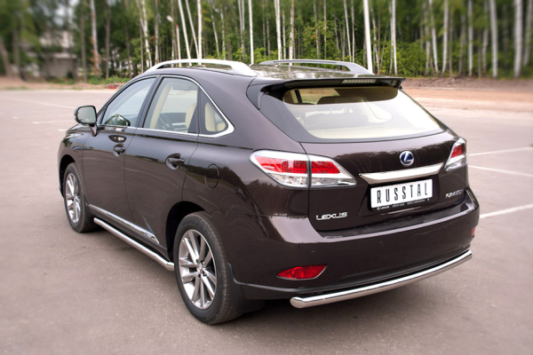 Фото Защита заднего бампера d63 (дуга) Lexus RX270/350/450 2009-2012