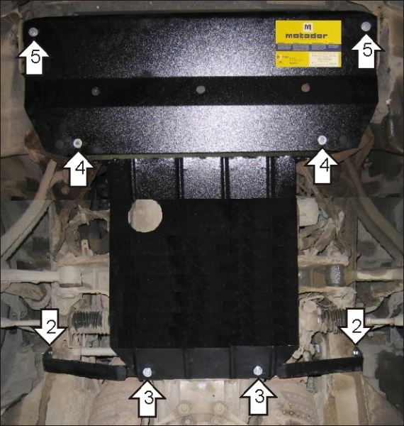 Фото Защита Motodor для картера и кпп Lexus LS (1992-2000)
