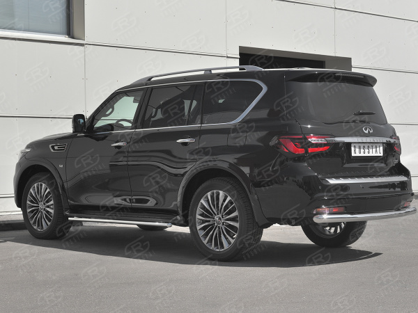 Фото Защита заднего бампера d76 дуга INFINITI QX80 2018-