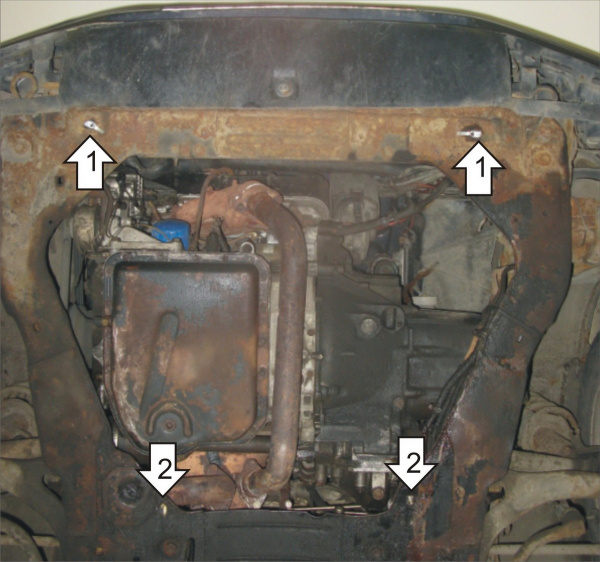 Фото Защита Motodor для картера и Мкпп Peugeot 605 (1994-1998)