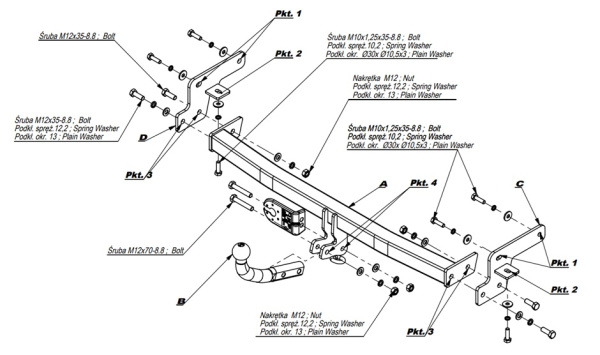 фото Фаркоп Imiola для Volvo S40 седан 1995-2004, Volvo V40 универсал 1995-2004