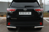 Фото Защита заднего бампера уголки d63(секции) TOYOTA Highlander 2014-2016