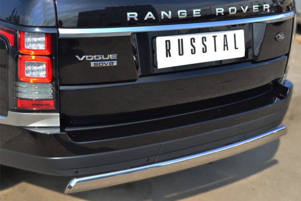 Фото Защита заднего бампера 75х42 (дуга) LAND ROVER Vogue 2013