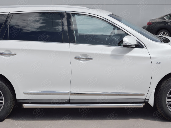 Фото Пороги труба d63 (вариант 1) INFINITI QX60 2016-