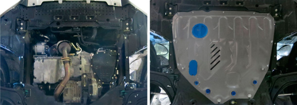 Фото Защита картера и КПП Rival для Suzuki SX4 2013-2016, алюминий 4 мм, с крепежом, 333.5511.1