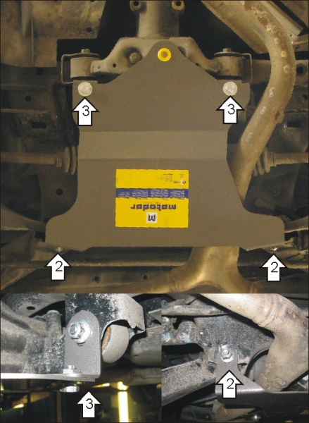Фото Защита Motodor для дифференциала Subaru Forester (2008-2013)