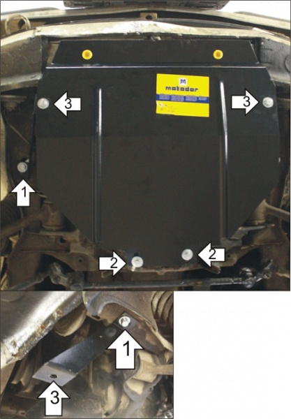 Фото Защита Motodor для двигателя Mercedes-benz E-class (1976-1985)
