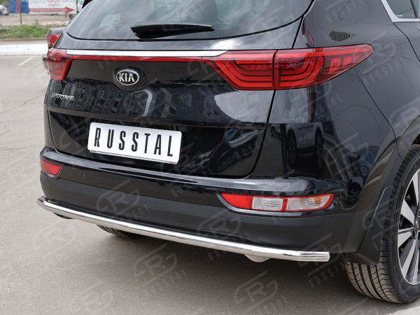 Фото Защита заднего бампера d42 секция (кроме GT-Line) KIA SPORTAGE 2016-2018