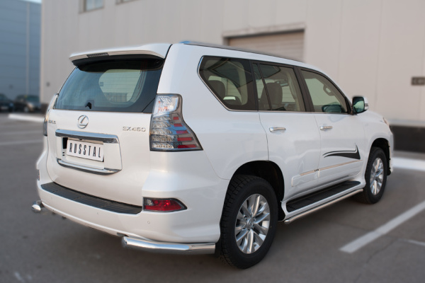 Фото Защита заднего бампера уголки d76(секции) LEXUS GX 460 2014-
