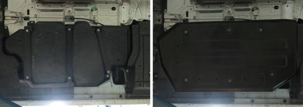 Фото Защита топливного бака Автоброня для VW Transporter V - 2,0TDI 2010-2015