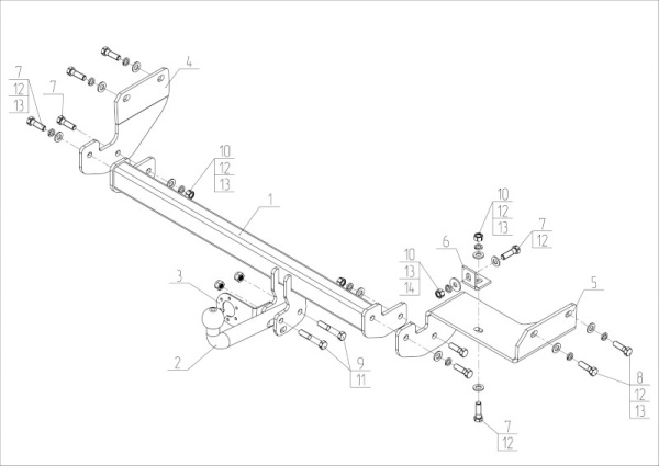 фото Фаркоп AvtoS для KIA Rio X-Line 2017-2020
