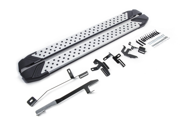 Фото Пороги алюминиевые Rival "Bmw-Style" для Audi Q5 2017-