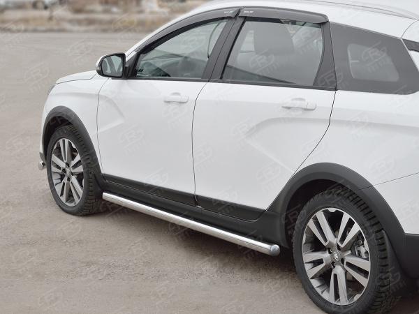 Фото Пороги труба d63 (вариант 3) LADA VESTA SW CROSS 2017-