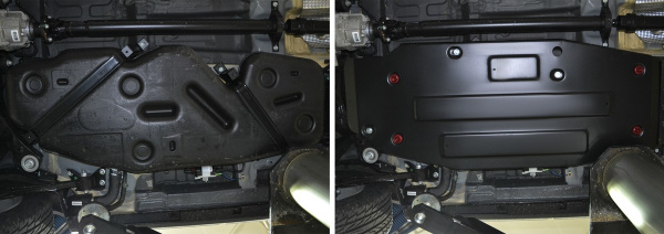 Фото Защита топливного бака АвтоБРОНЯ для Geely Atlas 2018-н.в.