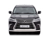 Фото Защита переднего бампера d63 секция-75х42 дуга LEXUS LX450d-LX570 2015 (кроме F-Sport)