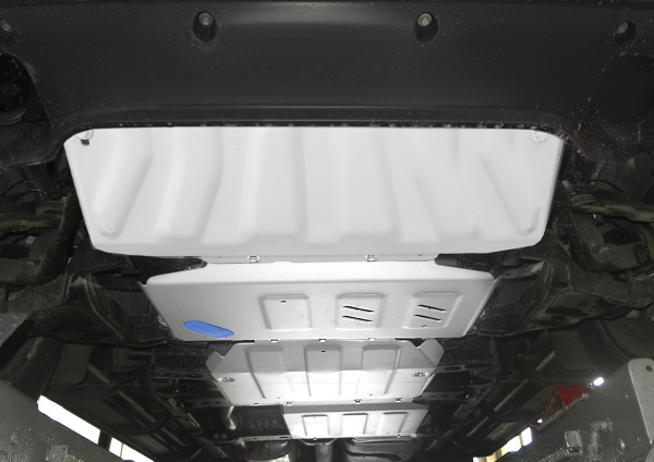 Фото Защита радиатора, картера, КПП и РК Rival для Mercedes-Benz X-Class 4WD 2018-н.в., алюминий 4 мм, с крепежом, K333.3943.1