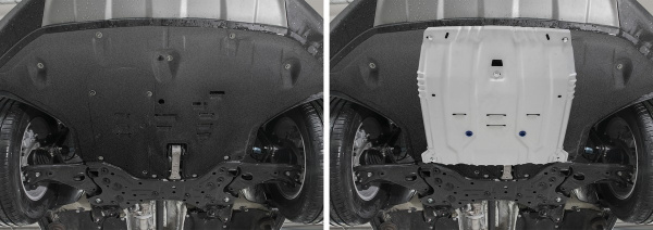 Фото Защита картера и КПП Rival для Kia Sorento Prime III 2015-2017 2018-н.в., алюминий 4 мм, с крепежом, 333.2375.1