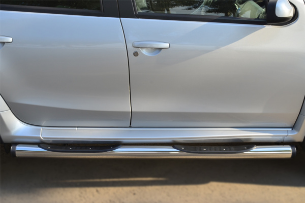 Фото Пороги труба d76 с накладкой (вариант 2) NISSAN Terrano 2014-