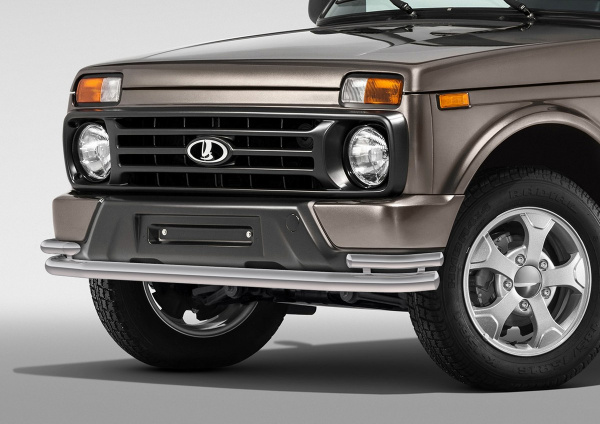 Фото Защита переднего бампера d57+d42 Lada 4х4 Urban 3d 2014-