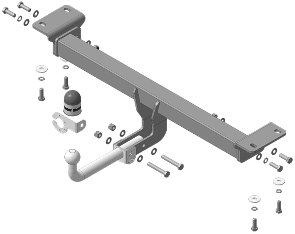 фото Фаркоп Мотодор с оцинкованным шаром на Infiniti QX50 2018-