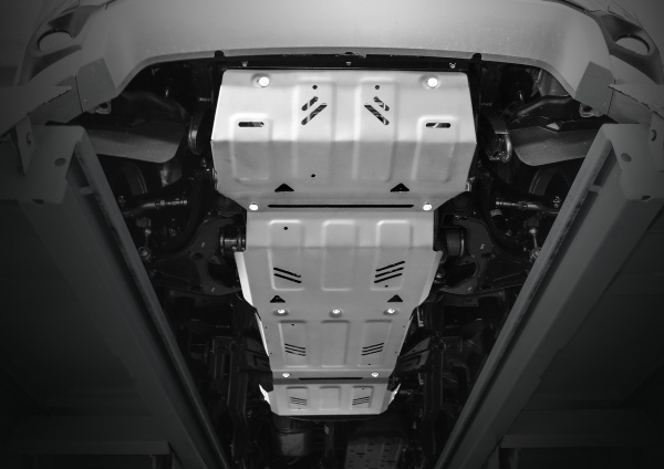 Фото Защита радиатора, картера, КПП и РК Rival для Fiat Fullback 2016-н.в., алюминий 6 мм, с крепежом, K333.4046.3.6